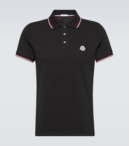 Logo cotton piquÃ© polo shirt - Moncler - Modalova