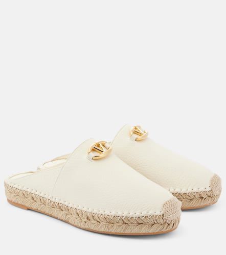 Slippers espadrillas VLogo in pelle - Valentino Garavani - Modalova