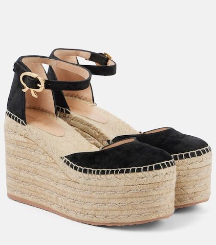 Espadrillas con zeppa in suede con plateau - Gianvito Rossi - Modalova
