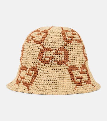 Gucci GG raffia-effect cloche hat - Gucci - Modalova