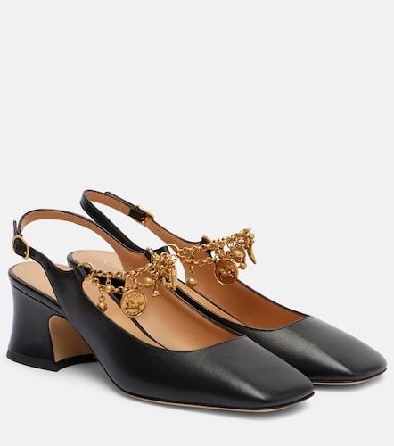 Charms 55 leather slingback pumps - Chloe - Modalova