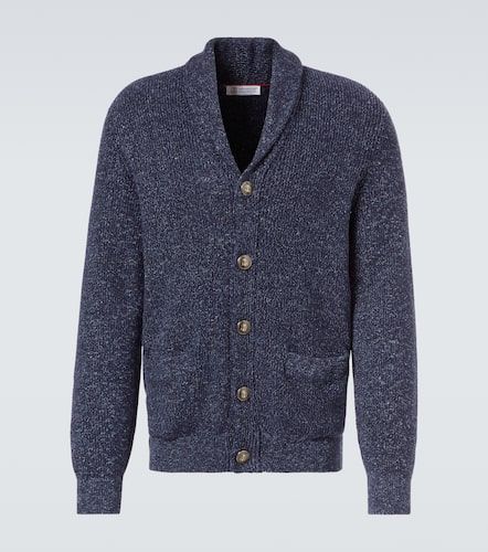 Cotton and linen cardigan - Brunello Cucinelli - Modalova