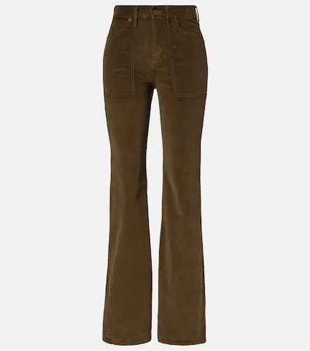 High-rise cotton corduroy wide-leg pants - Veronica Beard - Modalova