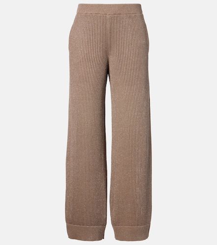 Pantaloni a gamba larga in misto cotone a coste - Brunello Cucinelli - Modalova