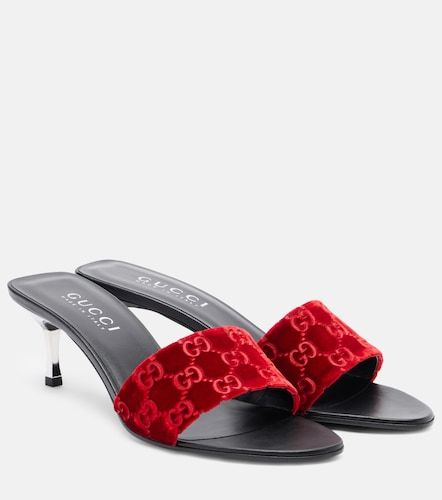 Gucci Mules in velluto GG - Gucci - Modalova