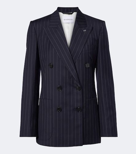 Pinstripe double-breasted wool blazer - Givenchy - Modalova
