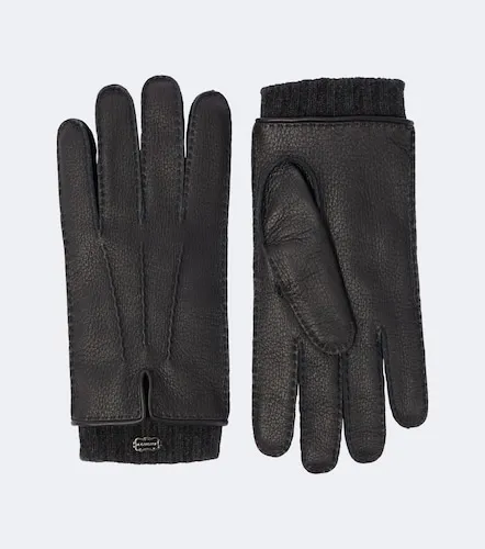 Agnona Leather and cashmere gloves - Agnona - Modalova