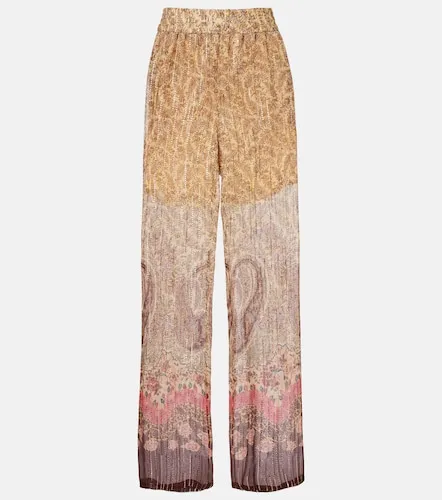 Printed silk-blend wide-leg pants - Valentino Garavani - Modalova