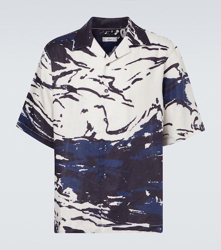 Camisa bowling de lino estampada - Commas - Modalova