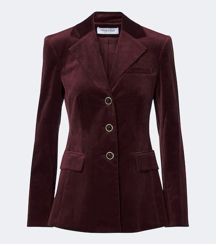 Blazer Raelynn in velluto di misto cotone - Veronica Beard - Modalova