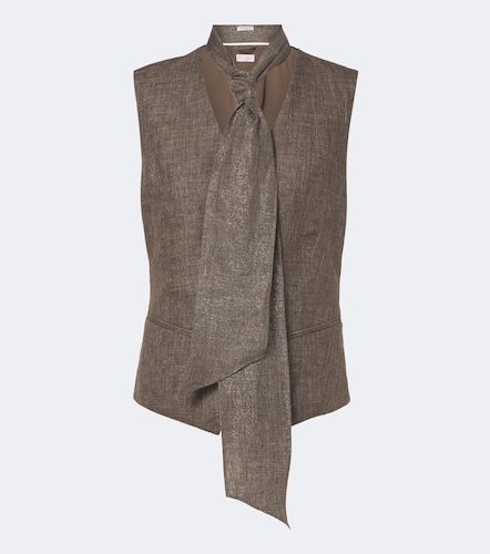 Chaleco de lino con pañuelo - Brunello Cucinelli - Modalova