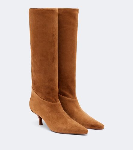 Rose suede knee-high boots - Paris Texas - Modalova