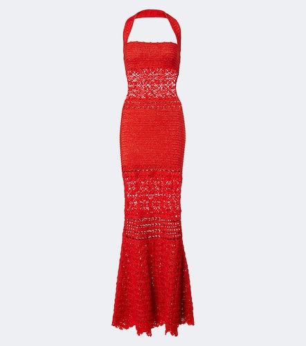 Retrofête Abito lungo Peggie in misto cotone crochet - Retrofete - Modalova