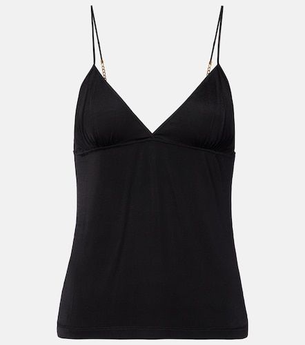 Top lencero Cassandre de jersey con cadena - Saint Laurent - Modalova