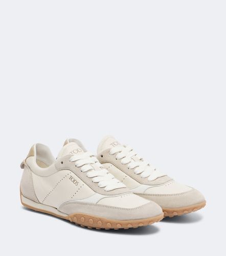 Suede-trimmed leather sneakers - Tod's - Modalova
