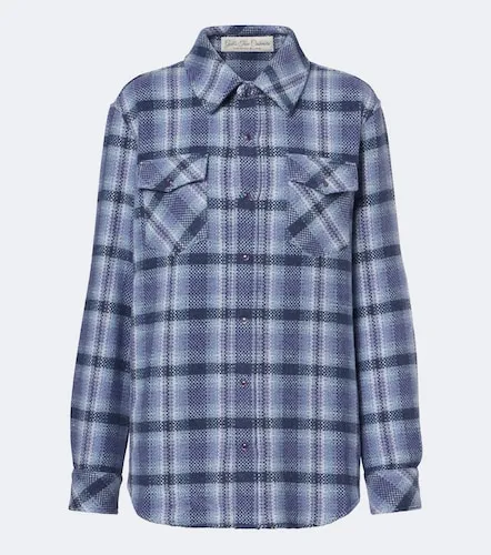 Camisa Blue Uniform de cachemir a cuadros - God's True Cashmere - Modalova