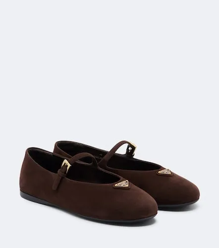 Mary-Jane-Ballerinas aus Veloursleder - Prada - Modalova