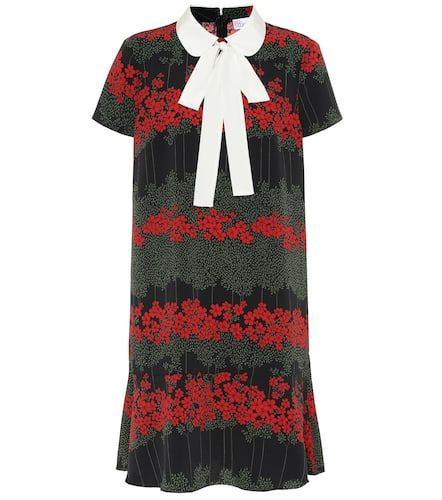 Vestido corto de crepé floral - REDValentino - Modalova