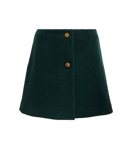 High-rise virgin wool miniskirt - Ferragamo - Modalova