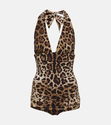 Bañador con estampado de leopardo - Dolce&Gabbana - Modalova