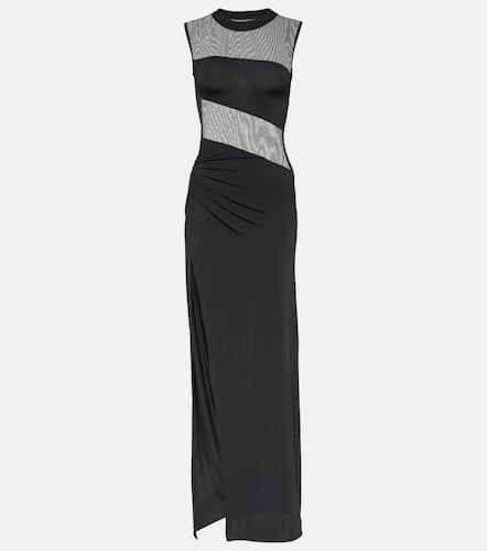 Mesh and jersey maxi dress - Nensi Dojaka - Modalova