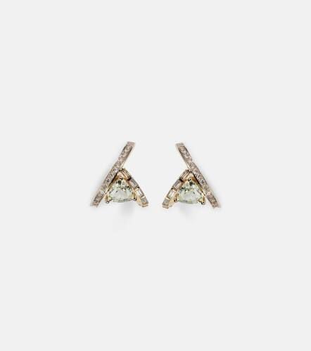 Kt hoop earrings with amethyst and diamonds - Mateo - Modalova