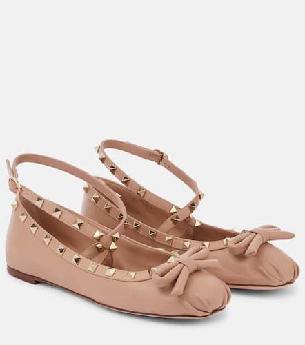 Rockstud leather ballet flats - Valentino Garavani - Modalova