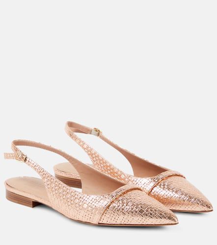 Jama embossed leather slingback flats - Malone Souliers - Modalova