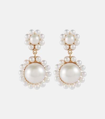 Deux Jeanne 14kt yellow gold single earring with pearls - Sophie Bille Brahe - Modalova