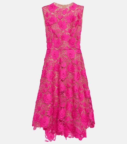 Floral lace midi dress - Oscar de la Renta - Modalova