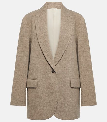 Blazer monopetto in lana di yak - Brunello Cucinelli - Modalova