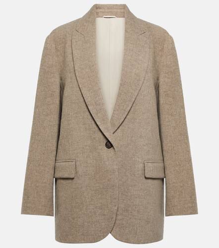 Single-breasted yak wool blazer - Brunello Cucinelli - Modalova