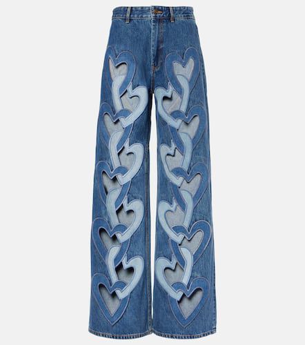 Cutout high-rise wide-leg jeans - Area - Modalova