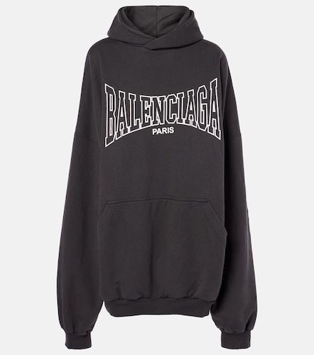 Sudadera de jersey de algodón con logo - Balenciaga - Modalova