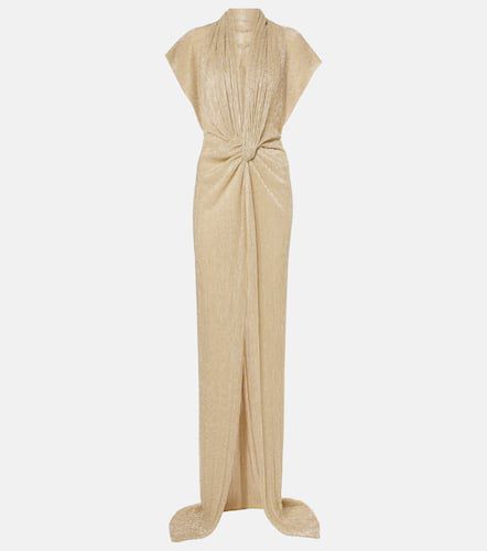 Costarellos Eva draped lamÃ© gown - Costarellos - Modalova