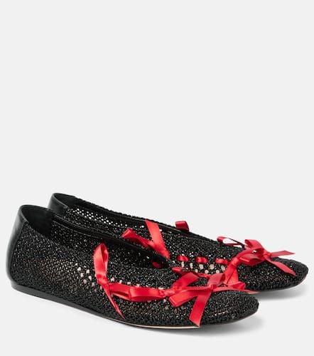 Bow-detail crochet ballet flats - Simone Rocha - Modalova