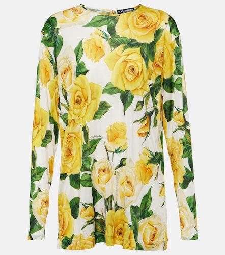 Camicia con stampa floreale - Dolce&Gabbana - Modalova