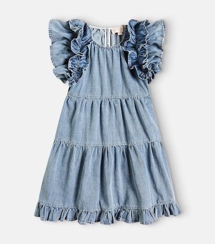 Vestido de chambray de algodón con volantes - Petite Amalie - Modalova