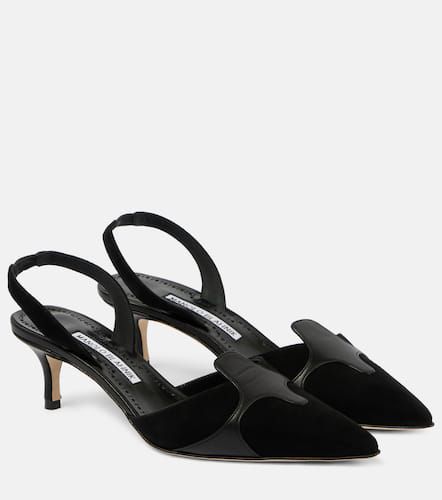 Poligleto 50 suede slingback pumps - Manolo Blahnik - Modalova