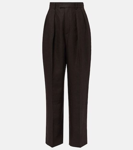 Pantaloni regular in lino a vita alta - Loro Piana - Modalova