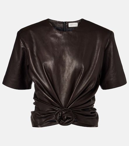Camiseta de piel con nudo - Magda Butrym - Modalova