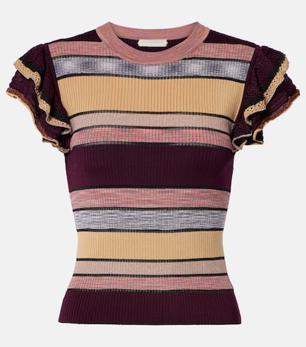 Cecile ruffled striped top - Ulla Johnson - Modalova