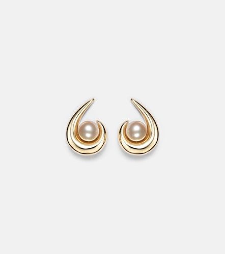 Pendientes Pearl Curl de oro de 14 ct con perlas - Mateo - Modalova