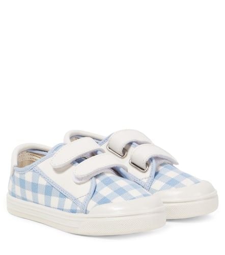 PÃ¨PÃ¨ Leather-trimmed gingham sneakers - PePe - Modalova