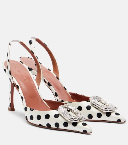 Slingback-Pumps Camelia aus Satin - Amina Muaddi - Modalova