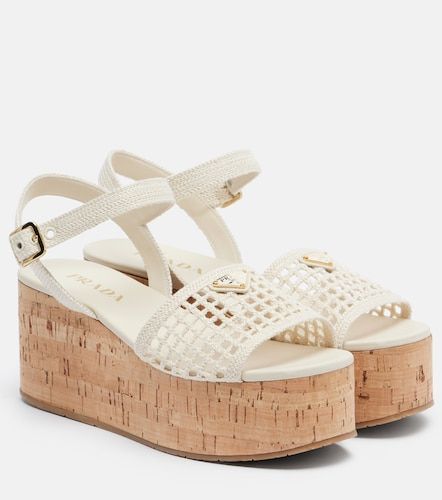Prada Crochet platform sandals - Prada - Modalova