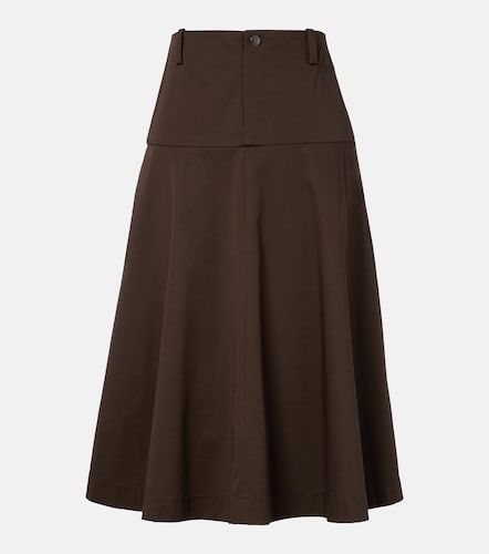 Falda midi de sarga de algodón - Vince - Modalova