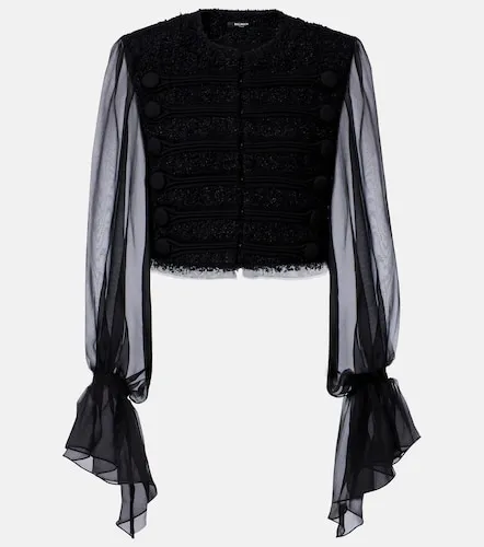 Chaqueta de bouclé con seda - Balmain - Modalova