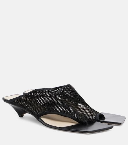 Mules Edge Stretch de malla con piel - Christen - Modalova
