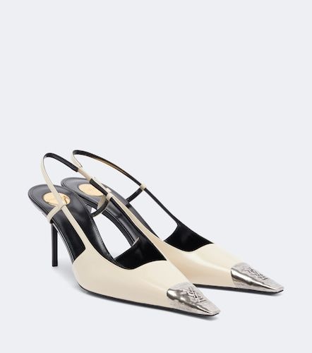 Jeanne leather slingback pumps - Saint Laurent - Modalova